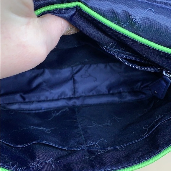 Vera Bradley Flap Crossbody Lucky Stripe  Green - Picture 7 of 8
